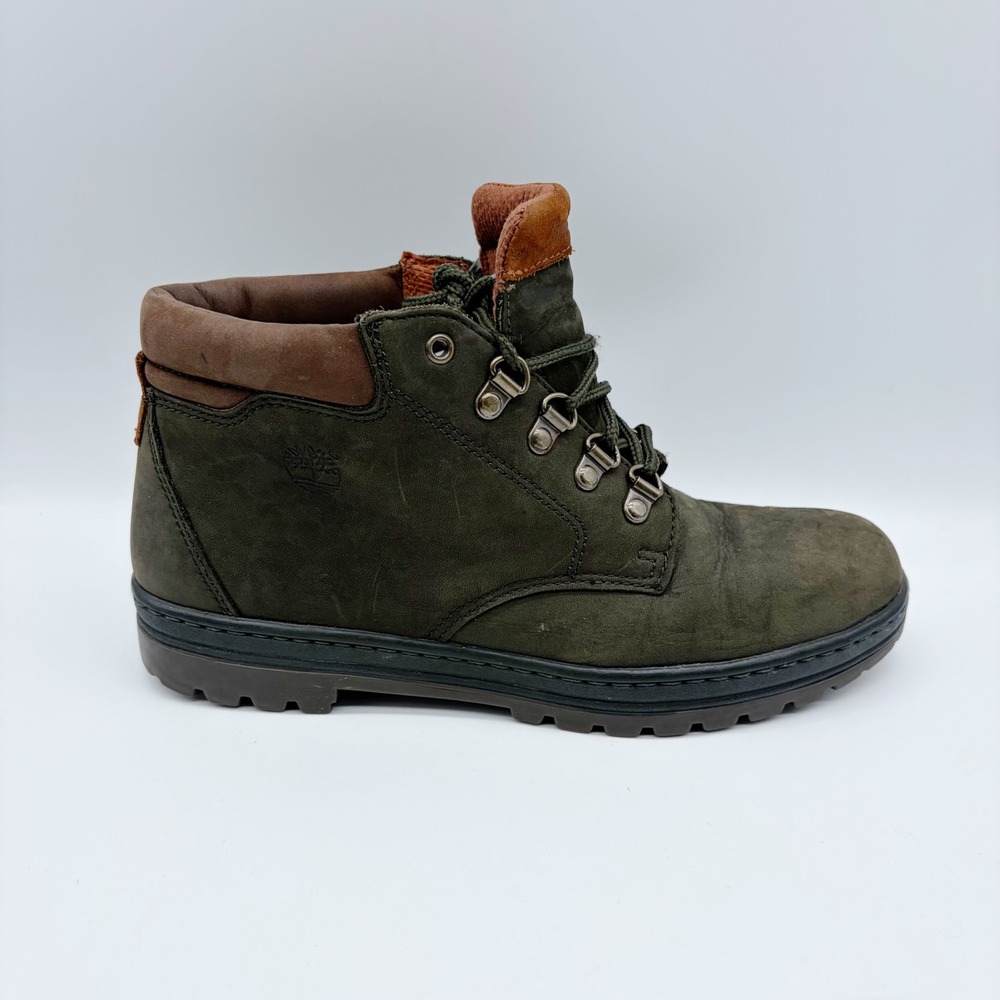 Timberland Boots Womens 9 Green Euro Hiker Ankle Nubuck Leather 69560 Laced Lug - Picture 8 of 8